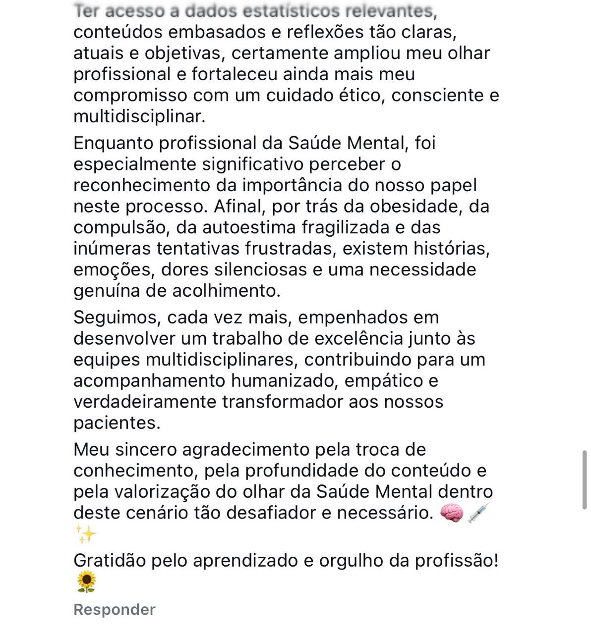 Depoimento de psicólogo