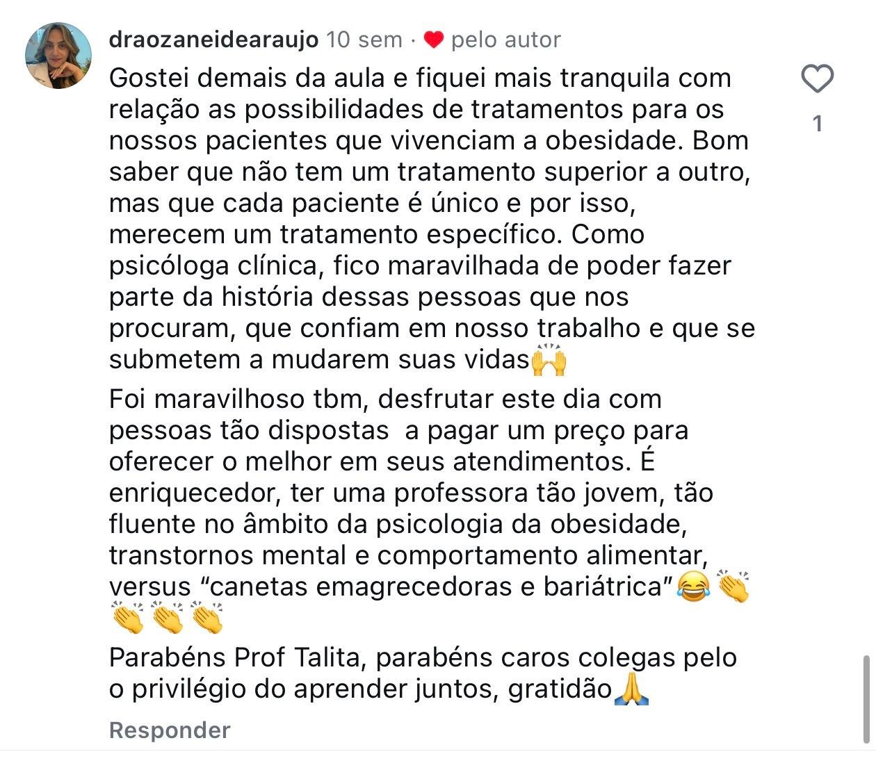 Depoimento de psicólogo